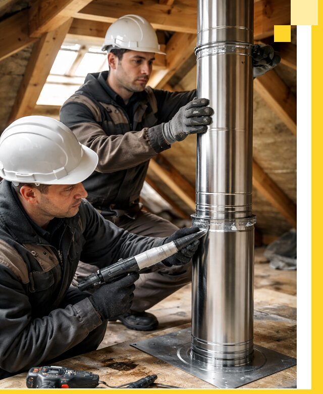 Монтаж дымоходов для каминов в Биробиджане с гарантией качества