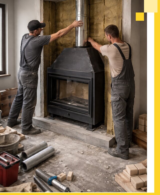 Изготовление и монтаж закрытых каминов в Биробиджане под ключ