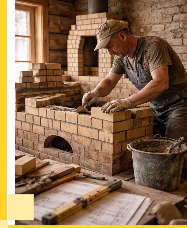 Кладка печей из кирпича в Биробиджане цены от 30414 р. - ЭриданБрб