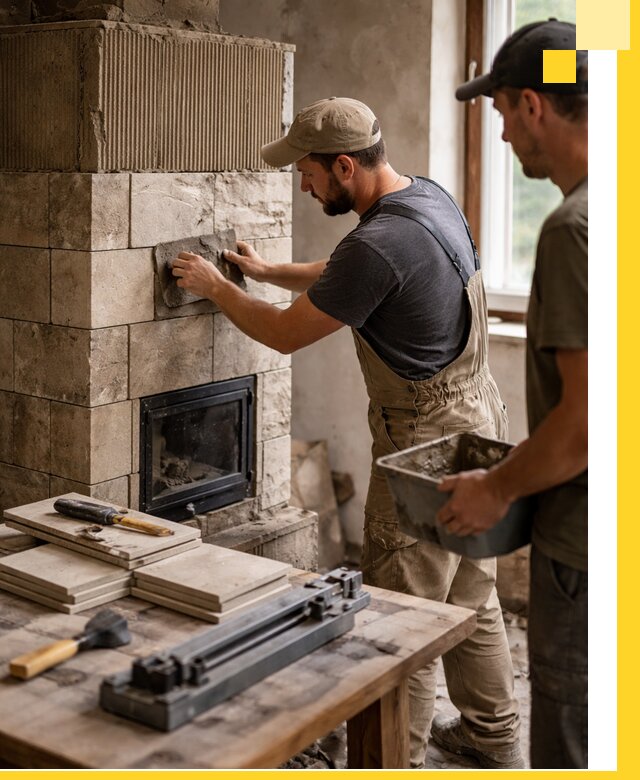 Профессиональная облицовка печей в Биробиджане: керамика и камень