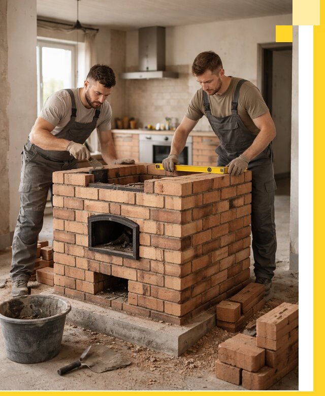 Установка и монтаж печей в частном доме в Биробиджане под ключ