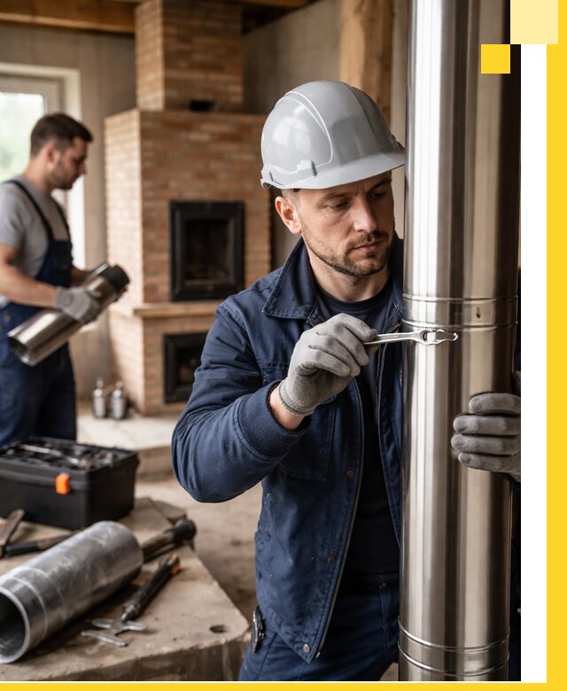 Профессиональный монтаж дымоходов для печей в Биробиджане