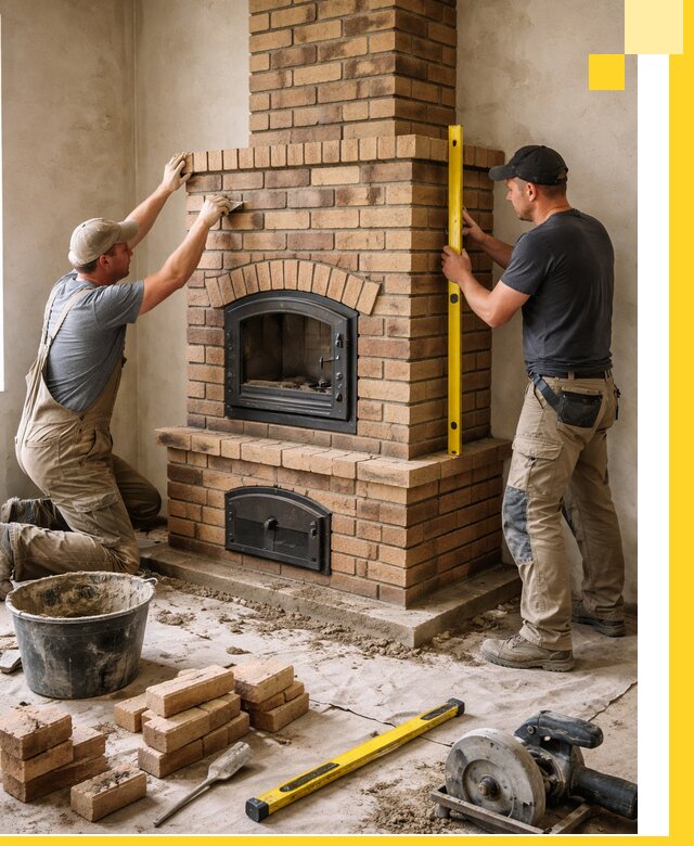 Продажа и установка печей и каминов для дома под ключ в Биробиджане