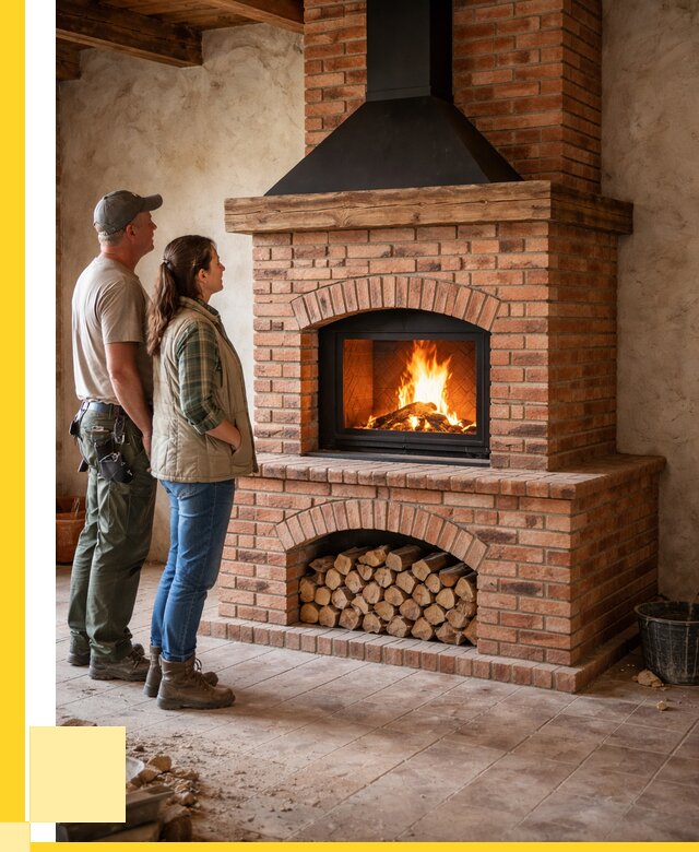 Печи камины из кирпича в Биробиджане от 121656 р. | ЭриданБрб