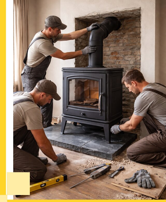 Монтаж печи камина в частном доме в Биробиджане от 25345 р. | ЭриданБрб