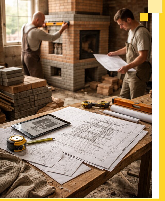 Проекты печей и каминов с индивидуальным дизайном в Биробиджане