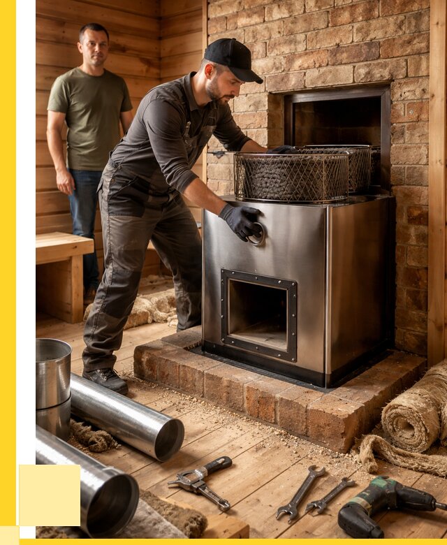 Монтаж банных печей под ключ в Биробиджане от 18248 р., ЭриданБрб