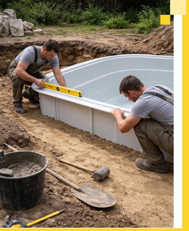 Производство и установка пластиковых бассейнов в Биробиджане под ключ