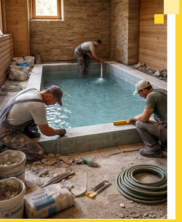 Проектирование и строительство бассейнов для бани в Биробиджане