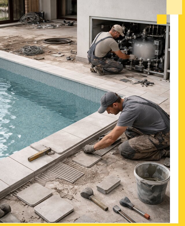 Строительство и монтаж бассейнов в коттедже в Биробиджане