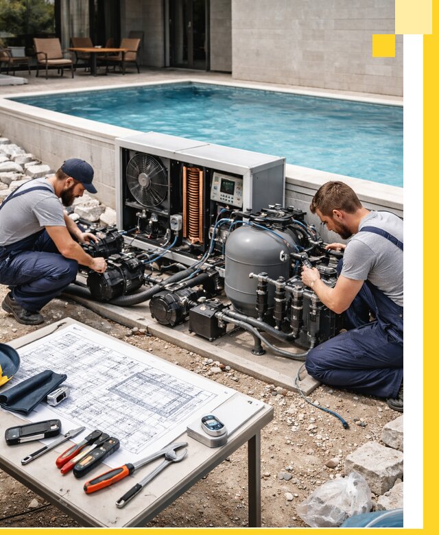 Проектирование и монтаж бассейнов с подогревом в Биробиджане