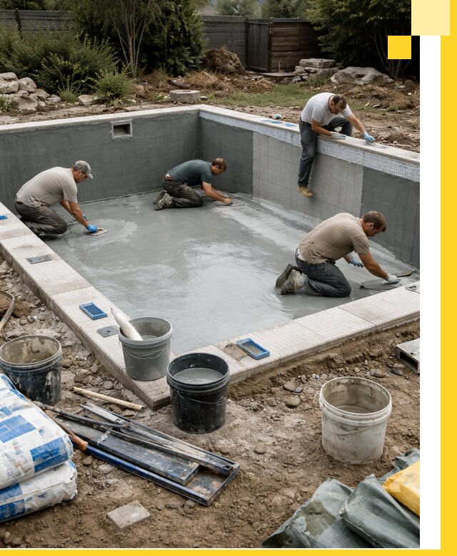 Изготовление и монтаж чаши бассейна под ключ в Биробиджане