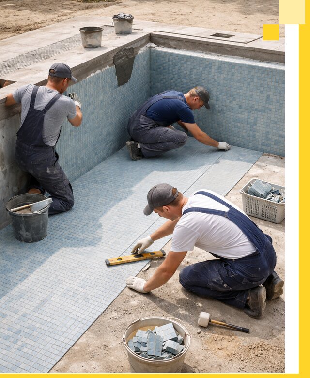 Укладка и установка плитки для бассейнов под ключ в Биробиджане