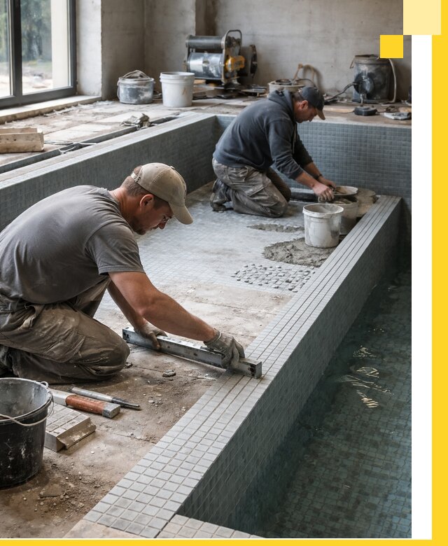 Строительство бассейна в частном доме в Биробиджане под ключ