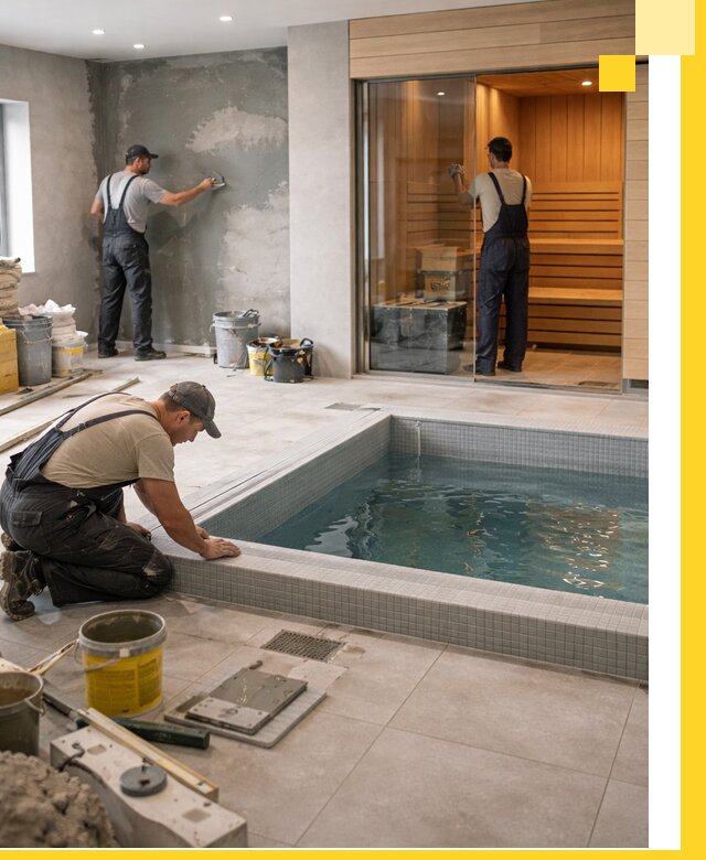 Проектирование и строительство сауны с бассейном в Биробиджане