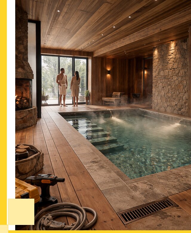 Проекты бань с бассейном под ключ в Биробиджане от 76035 р., ЭриданБрб