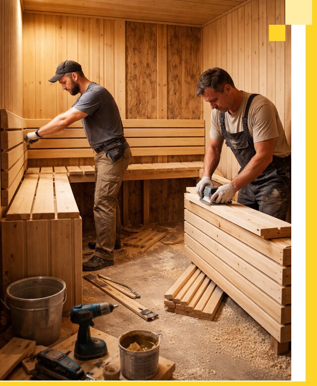 Профессиональный комплексный ремонт саун под ключ в Биробиджане