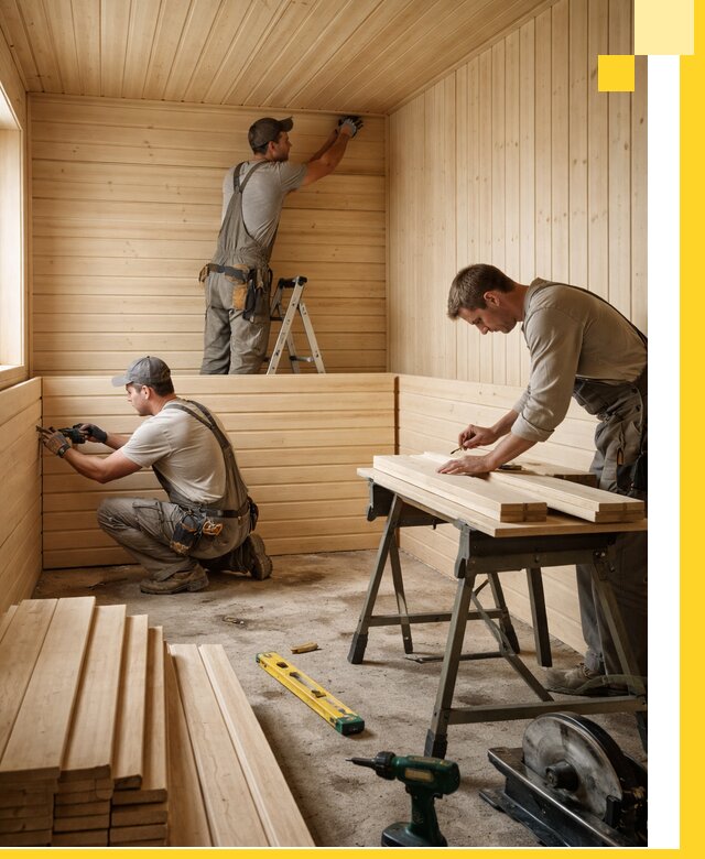 Обшивка саун в Биробиджане из натуральной древесины под ключ