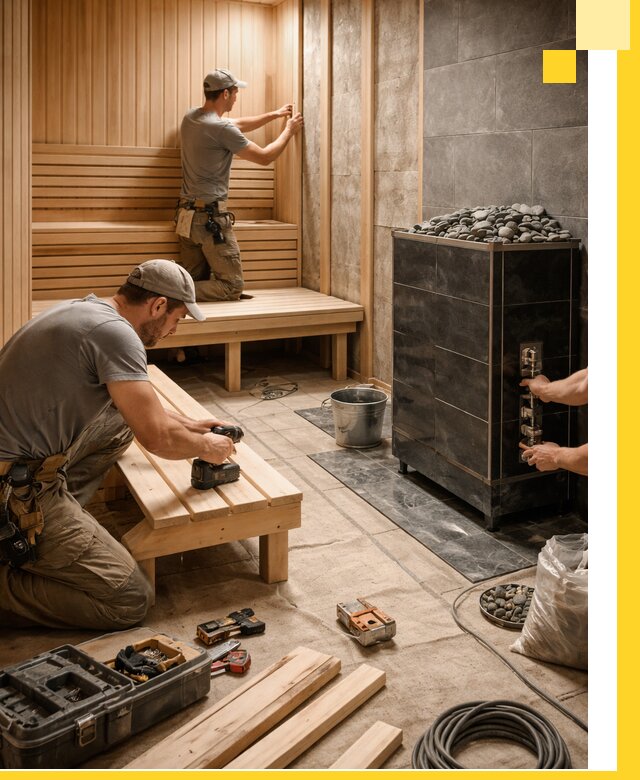 Дизайн и строительство интерьерных саун под ключ в Биробиджане