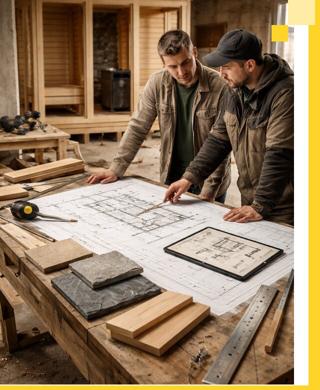 Проекты бань под ключ и планы строительства в Биробиджане