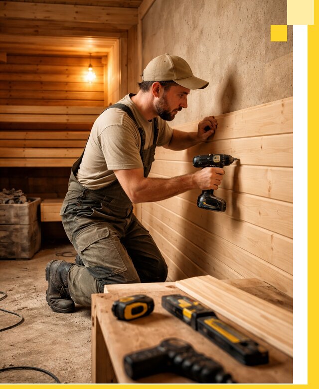 Профессиональная внутренняя отделка бани в Биробиджане под ключ