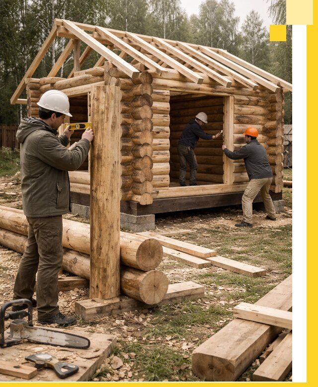 Строительство бань для дачи под ключ в Биробиджане с доставкой и монтажом