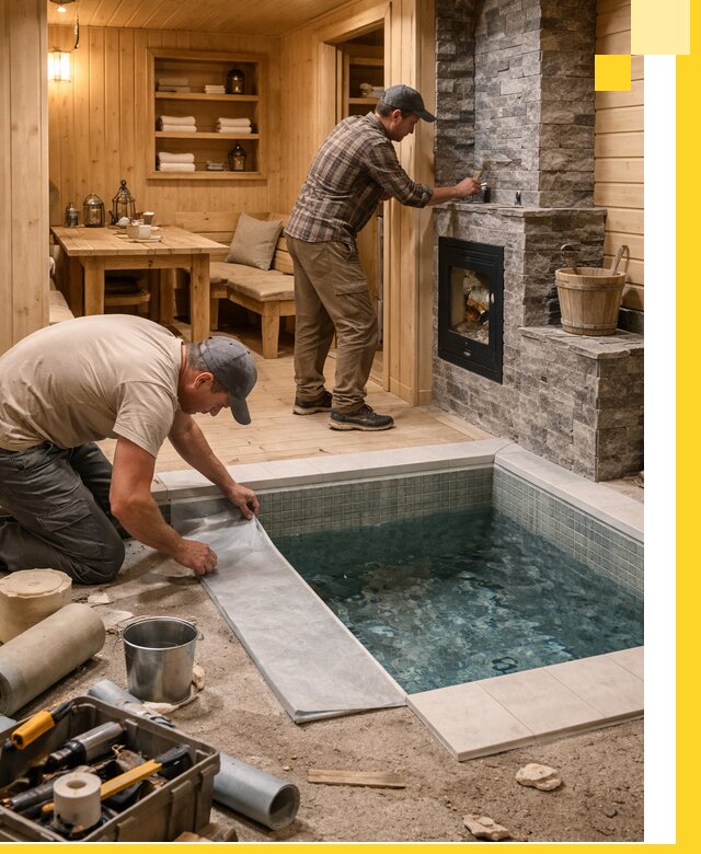 Строительство бань с комнатой отдыха под ключ в Биробиджане