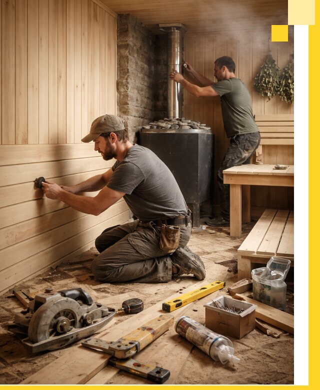 Полное строительство и оснащение парных под ключ в Биробиджане