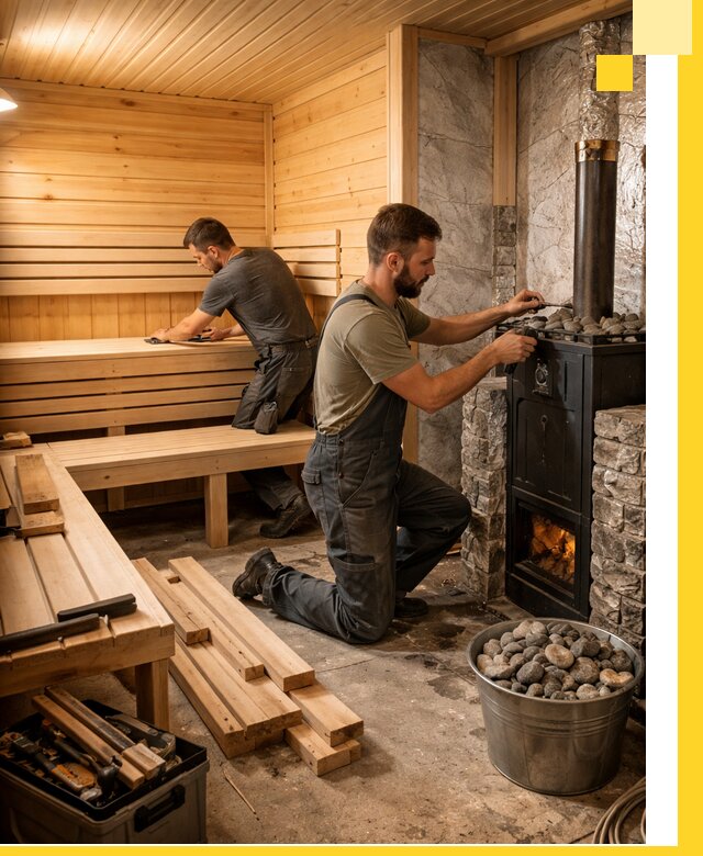 Дизайн и строительство интерьеров бань под ключ в Биробиджане