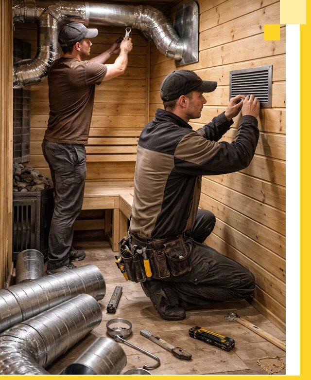 Проектирование и монтаж вентиляции бани в Биробиджане под ключ