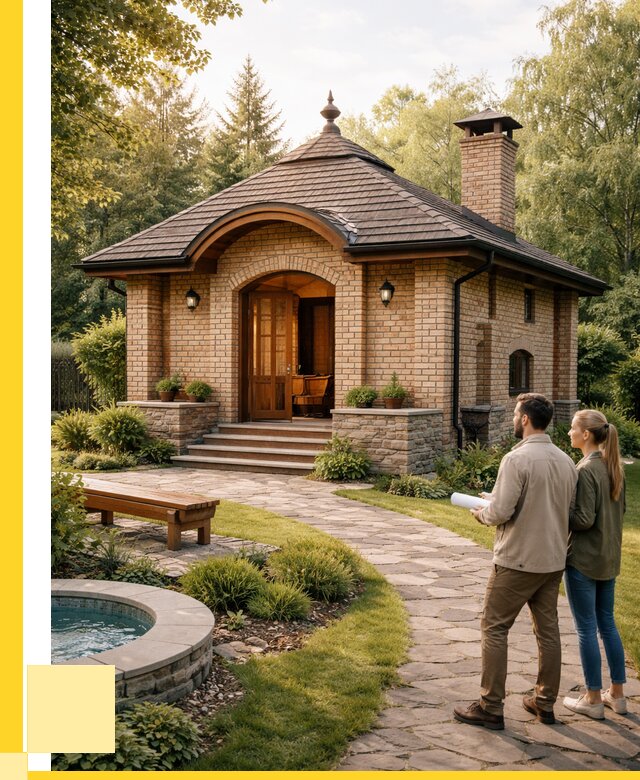 Проект кирпичной бани в Биробиджане от 30414 р. | ЭриданБрб