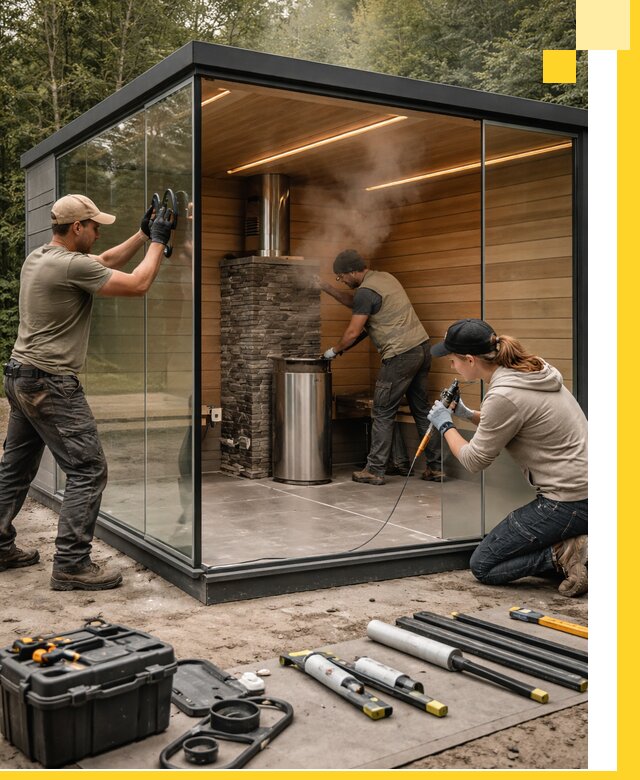 Проектирование и строительство стеклянных бань в Биробиджане