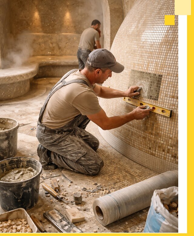 Хамам под ключ в Биробиджане: проектирование, строительство, отделка