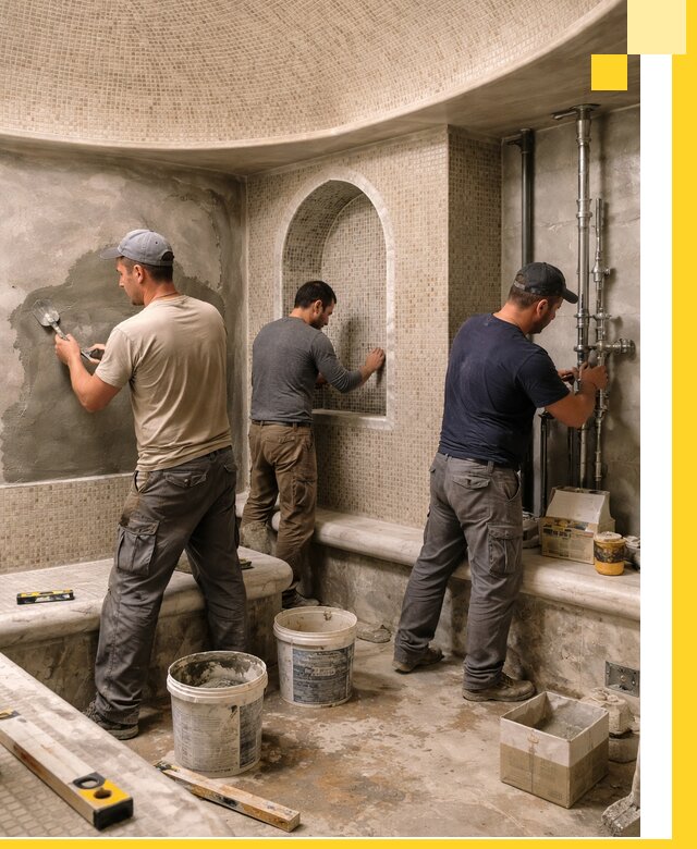 Профессиональный монтаж хамамов под ключ в Биробиджане с гарантией