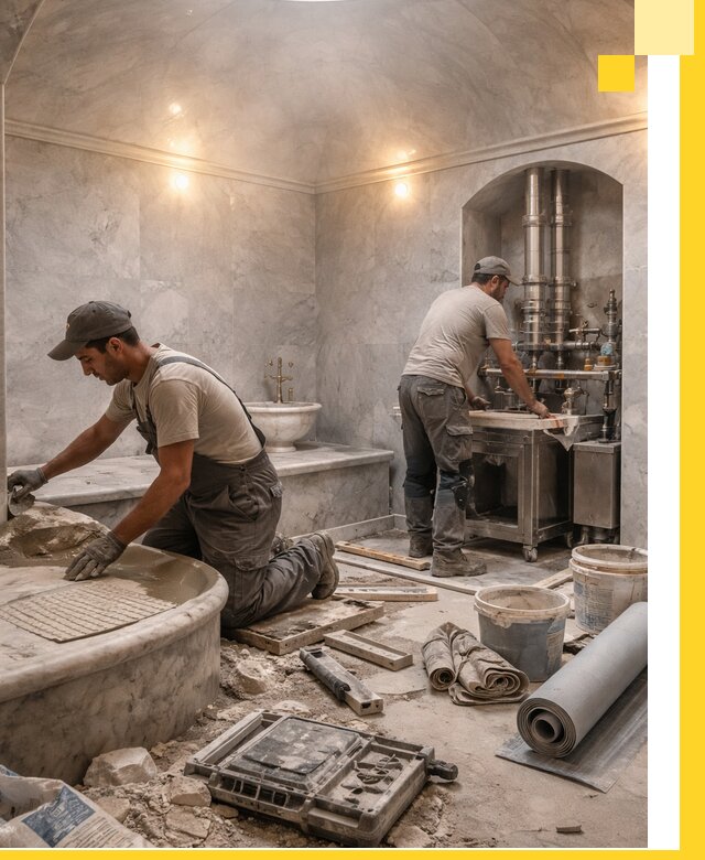 Строительство турецких бань хаммам под ключ в Биробиджане