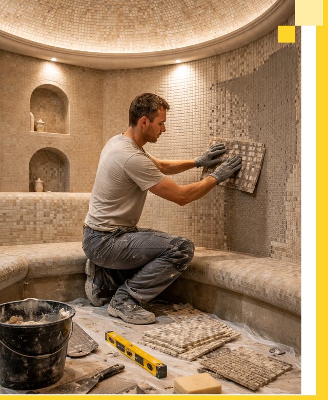 Устройство и монтаж домашнего хамама под ключ в Биробиджане