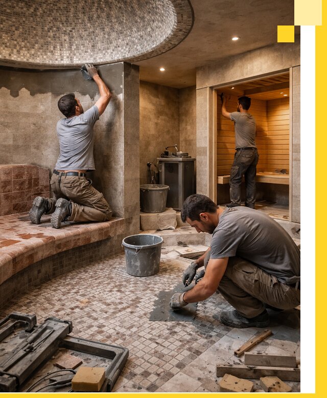 Проект и строительство хамама бани и сауны под ключ в Биробиджане