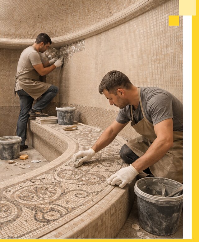 Плитка для хамама в Биробиджане, укладка, подбор и поставка