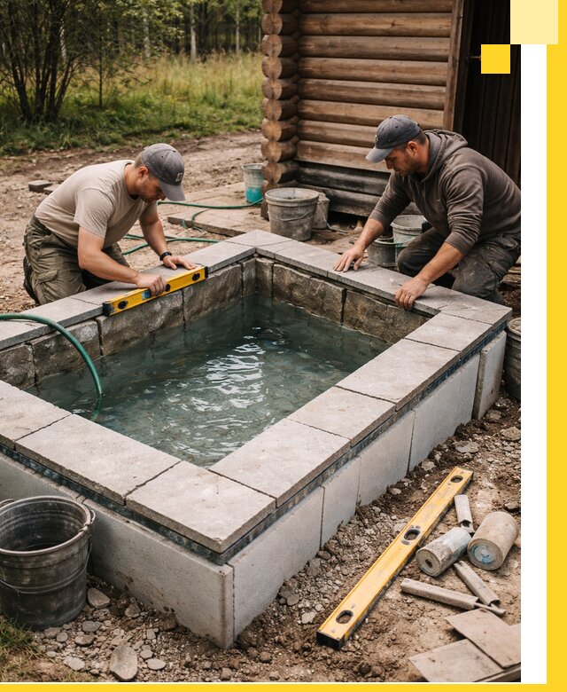 Изготовление и установка холодных купелей под ключ в Биробиджане